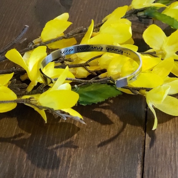 NEW Keep F*cking Going Stainless Steel Bracelet - Picture 2 of 4